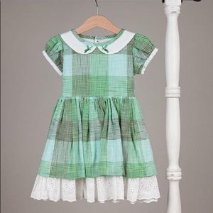 Well dressed wolf green plaid eyelet dress